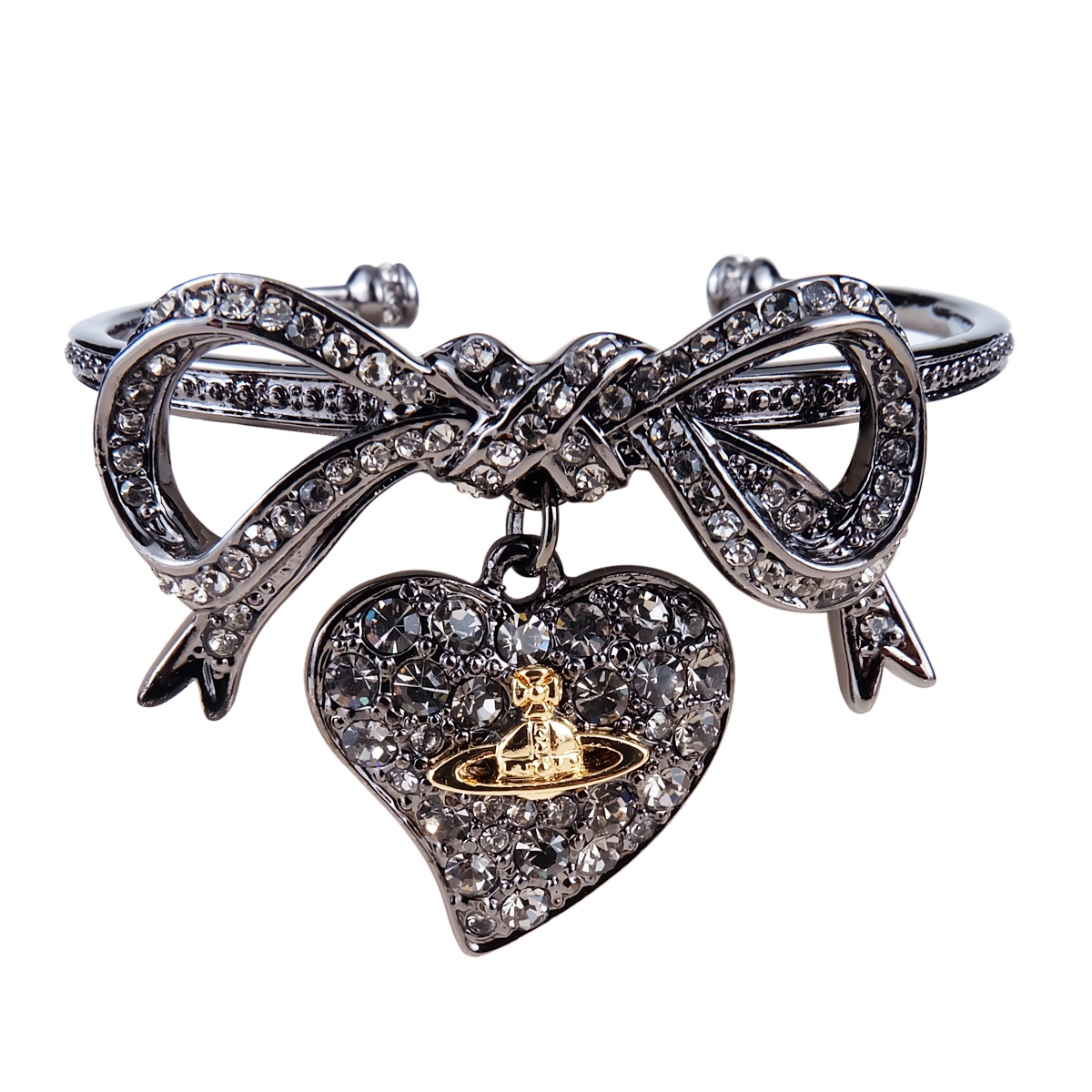 NO:103348,Queen Mother of the Cities titanium black bow love bracelet, Queen Mother of the Cities bracelet, bracelet19860909西太后钛黑蝴蝶结爱心手镯,西太后手镯,bracelet,Jewelry