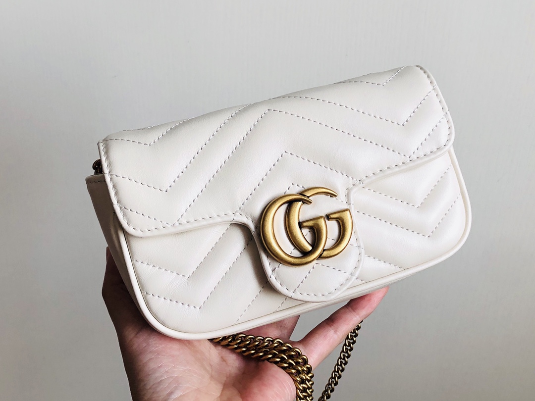 Gucci 24 new products debut in original leatherGG Marmont original leather series mini bag, convex shape artifact,cute design is more practical,