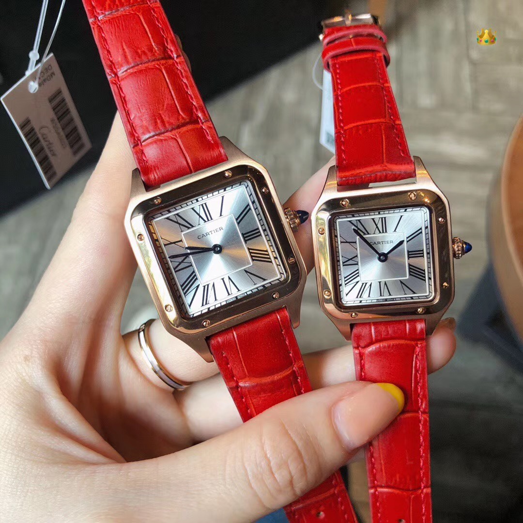 Cartier 卡地亚坦克系列女表，三种颜色