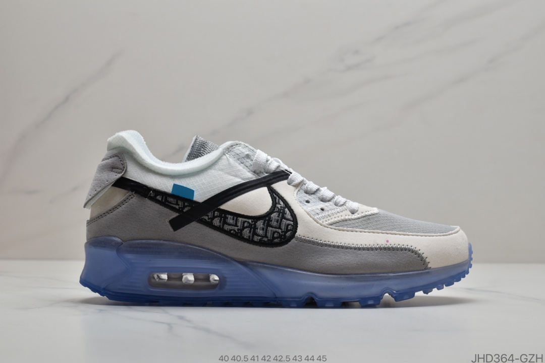 190 Dior x  Air Max 90 气垫联名 此款联名整体以灰白色调为主AA7293 300