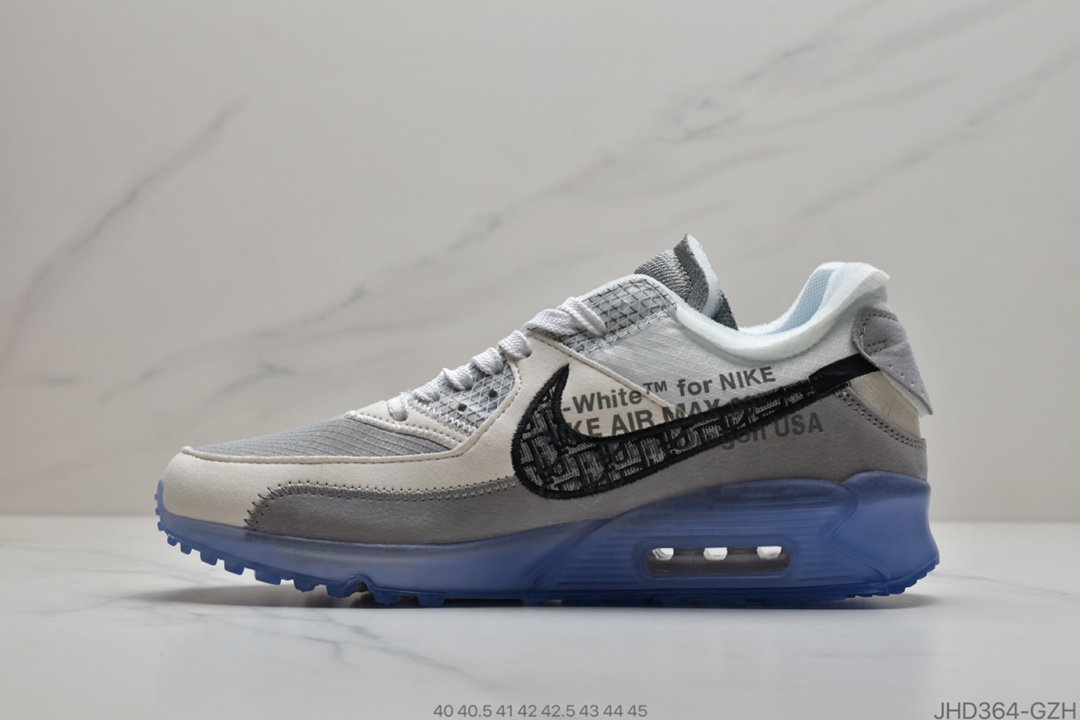 190 Dior x  Air Max 90 气垫联名 此款联名整体以灰白色调为主AA7293 300