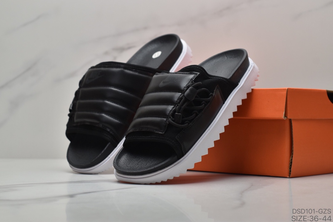 90 耐克Nike Asuna Slide 20新款可调节夏季拖鞋 鞋面侧边加入独特的束绳结构