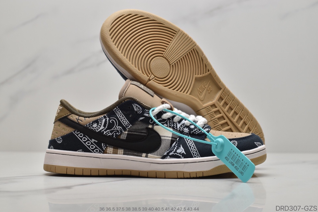 110 腰果花2.0 CI3833 300 /Travis ScottXNike SB Dunk Low Ts联名二代 低帮气垫滑板鞋