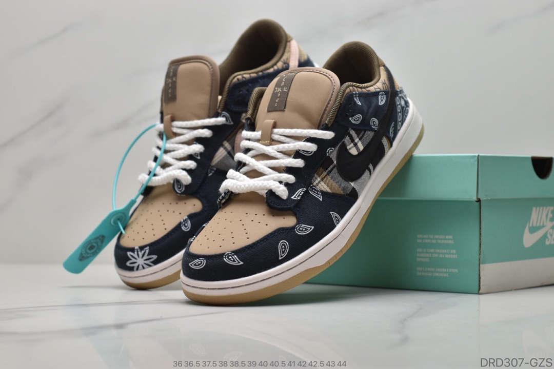 110 腰果花2.0 CI3833 300 /Travis ScottXNike SB Dunk Low Ts联名二代 低帮气垫滑板鞋