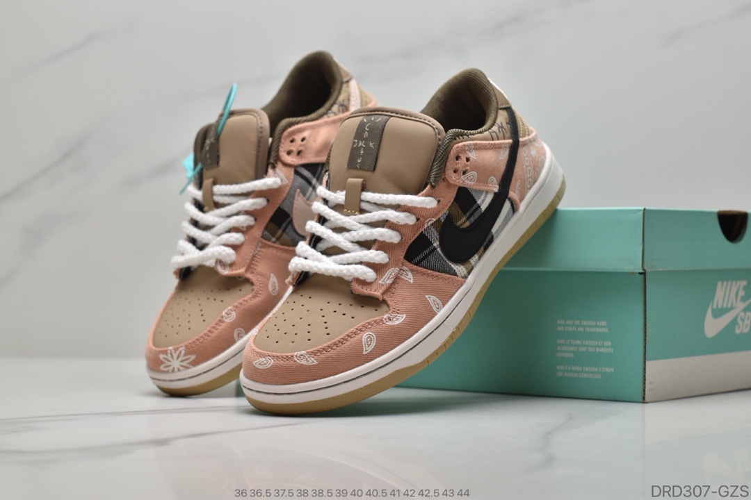110 腰果花2.0 CI3833 300 /Travis ScottXNike SB Dunk Low Ts联名二代 低帮气垫滑板鞋