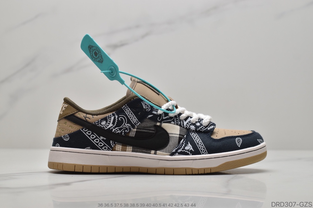 110 腰果花2.0 CI3833 300 /Travis ScottXNike SB Dunk Low Ts联名二代 低帮气垫滑板鞋