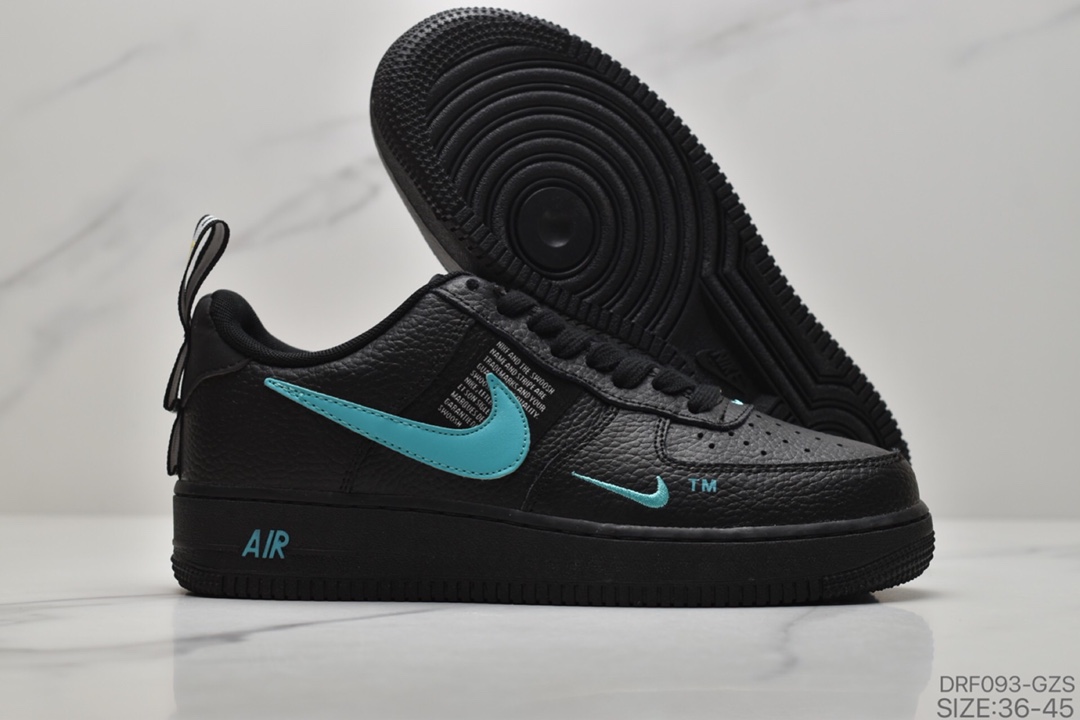 115 Nike Air Force1 空军一号男鞋简版ow黑白解构男女鞋板鞋货号：AJ7747-001