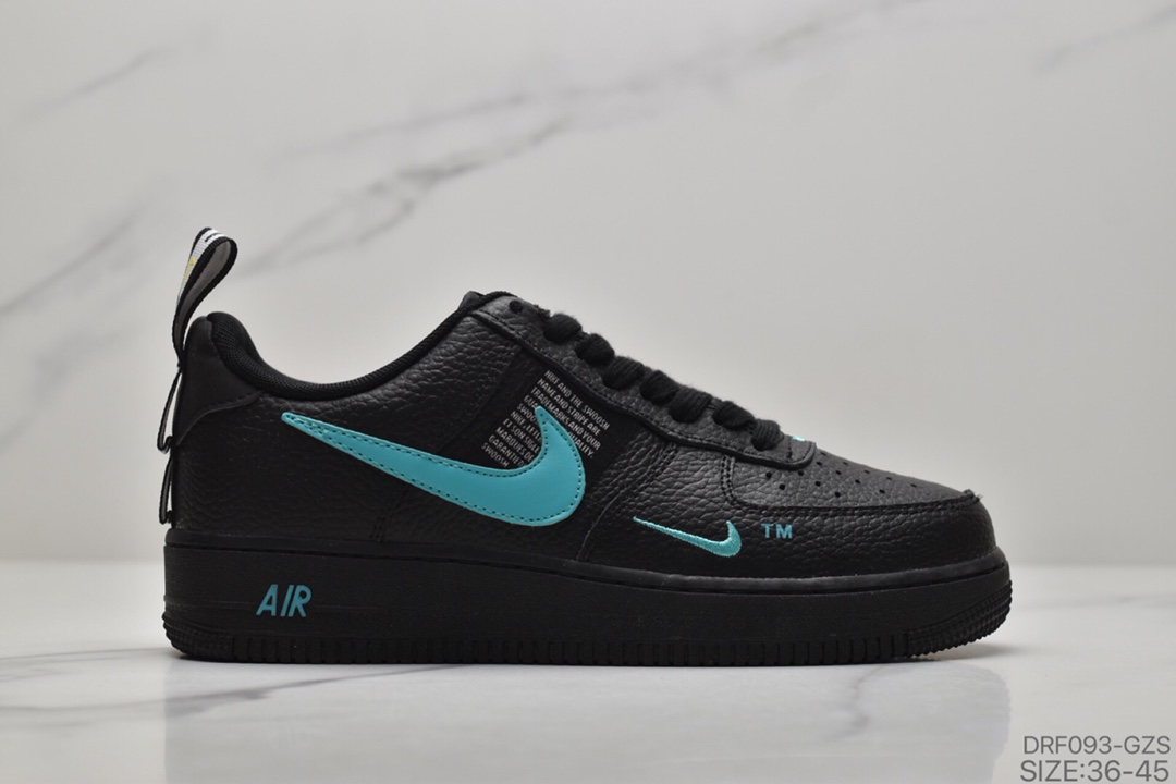 115 Nike Air Force1 空军一号男鞋简版ow黑白解构男女鞋板鞋货号：AJ7747-001