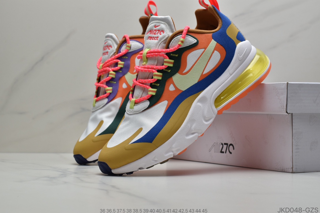 160 公司级Air Max 270 React  瑞亚赛车系列 CQ4805-071 S
