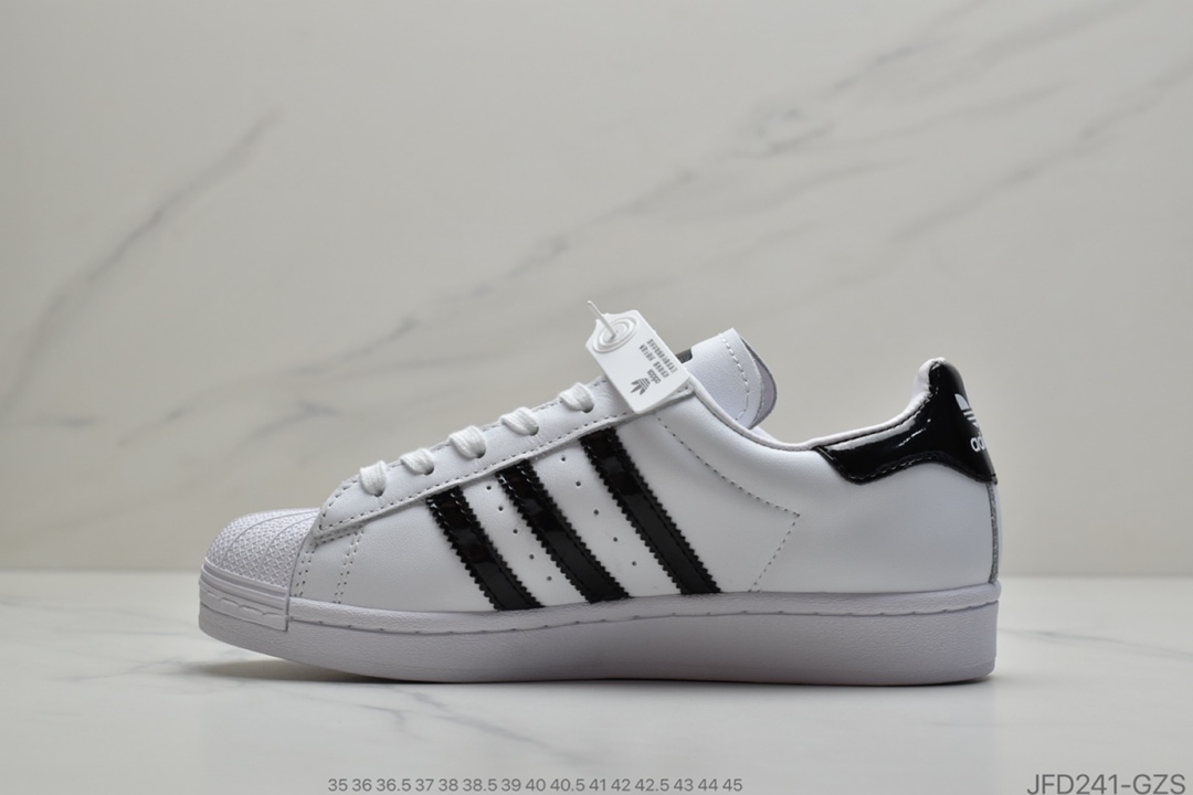 170  Superstar50周年 阿迪达斯adidas三叶草 Originals Superstar 后跟Logo 史密斯经典百搭休闲运动板鞋官方货号FX2246