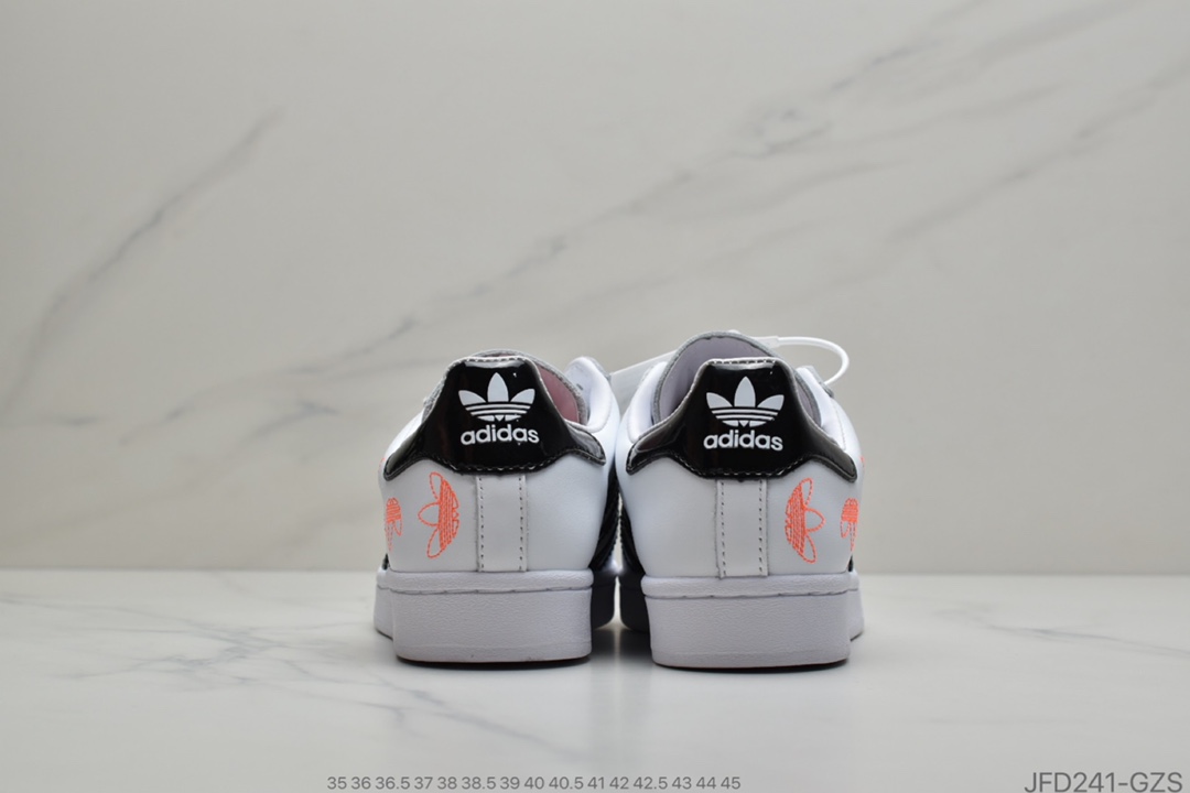 170  Superstar50周年 阿迪达斯adidas三叶草 Originals Superstar 后跟Logo 史密斯经典百搭休闲运动板鞋官方货号FX2246