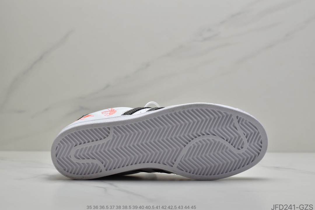 170  Superstar50周年 阿迪达斯adidas三叶草 Originals Superstar 后跟Logo 史密斯经典百搭休闲运动板鞋官方货号FX2246