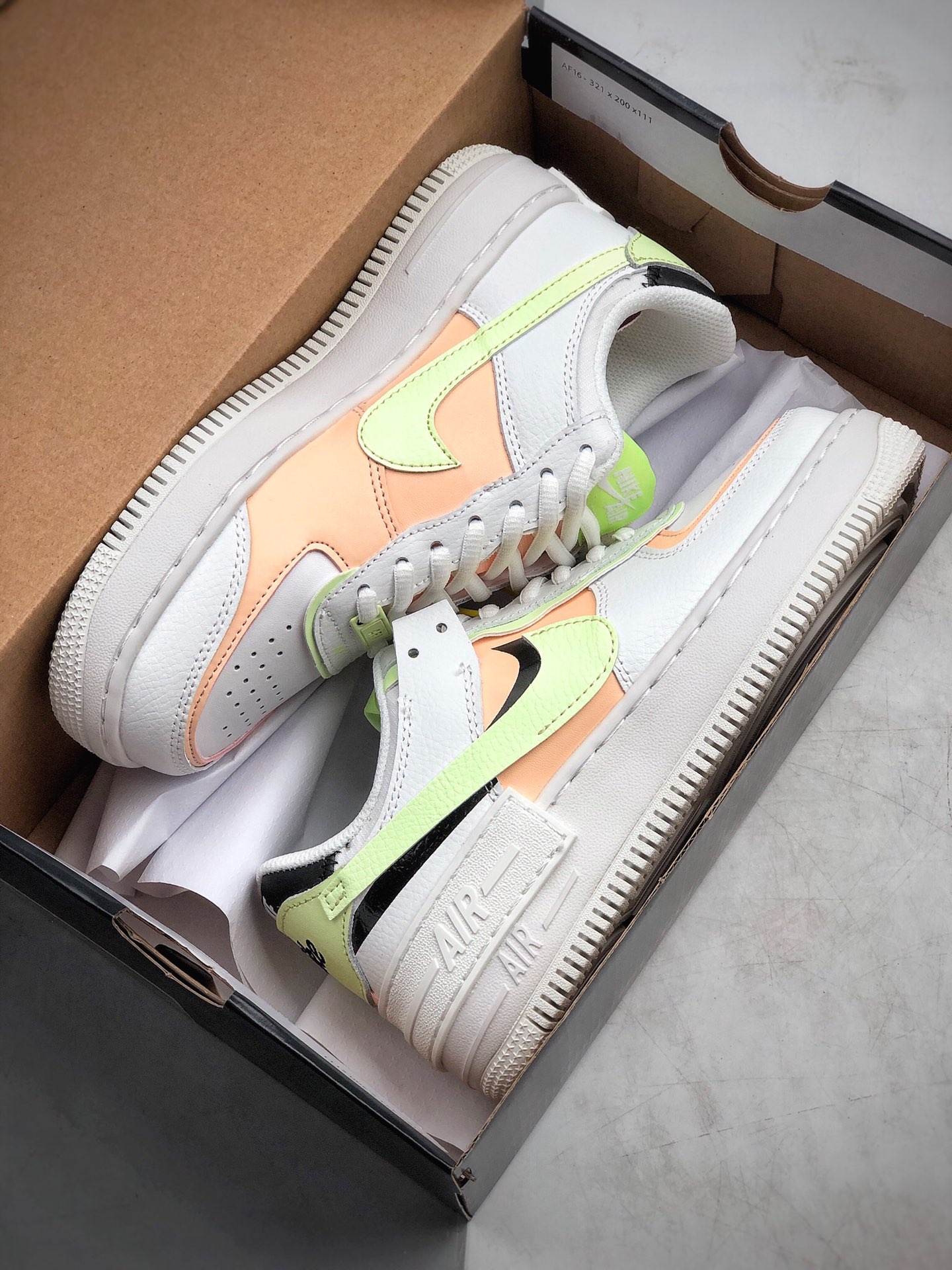 180 Nike WMNS Air Force 1 Shadow”Tropical Twist”空军一号轻量增高低帮百搭板鞋”拼接马卡龙” Cl0919-107
