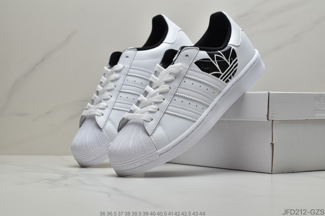 170 公司级阿迪达斯官网三叶草SUPERSTAR男女经典运动鞋货号：FY2824