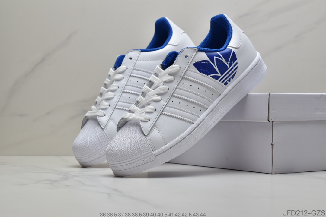 170 公司级阿迪达斯官网三叶草SUPERSTAR男女经典运动鞋货号：FY2824