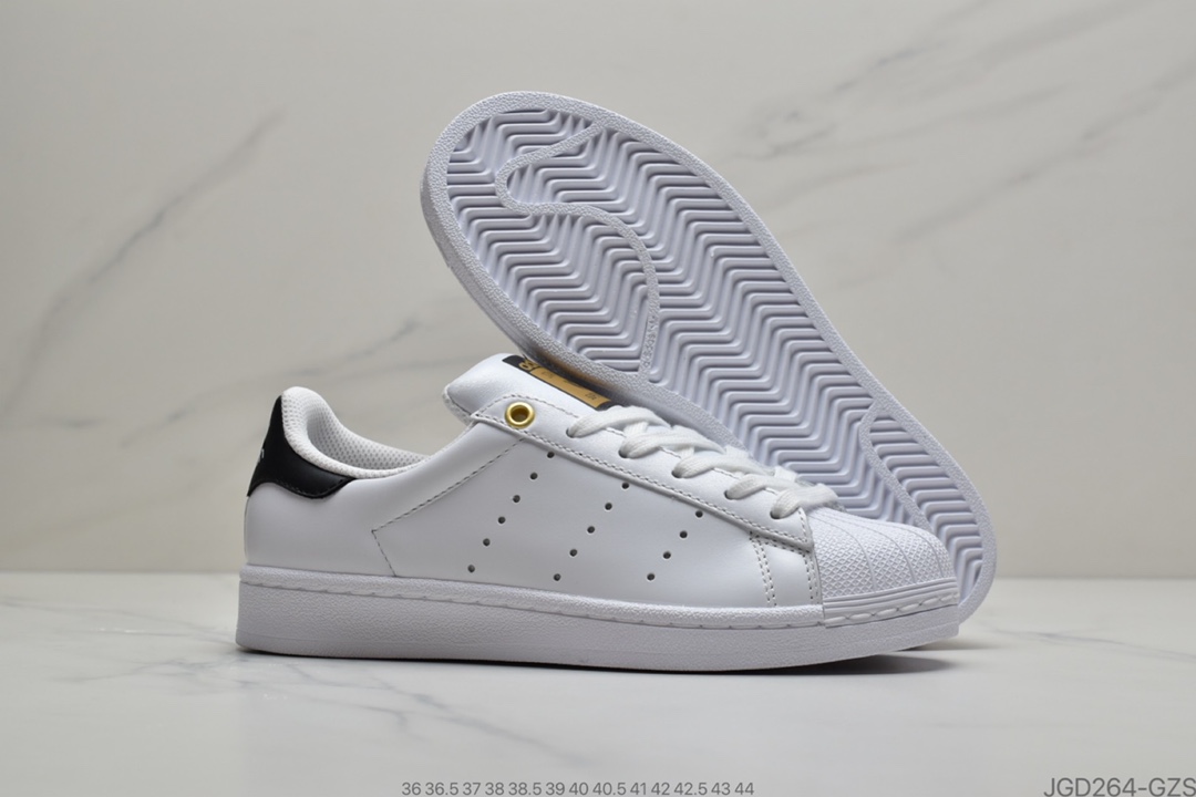 180 公司级阿迪达斯/Adidas Superstar三叶草史密斯贝壳头联名款SUPERSTAR STAN SMITH经典百搭休闲运动板鞋  货号：FX7577LR