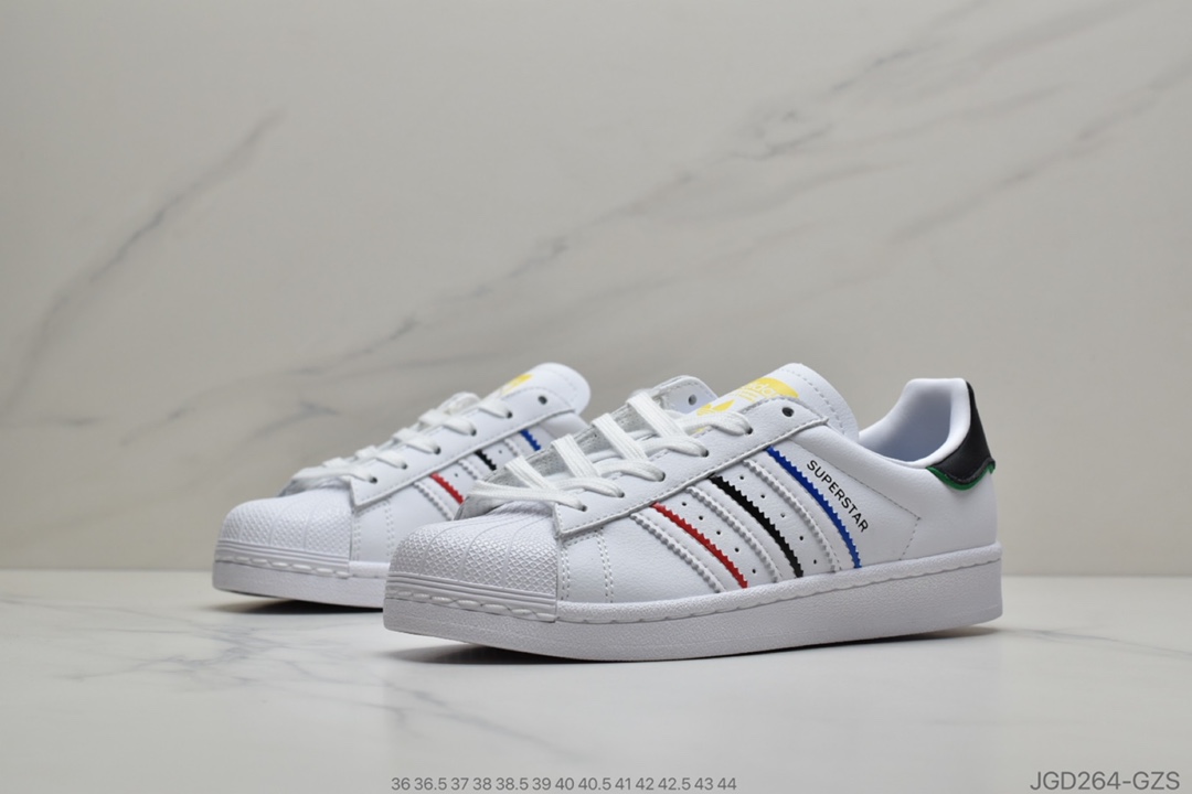180  Superstar50周年阿迪达斯adidas三叶草 Originals Superstar 多彩 贝壳头经典百搭休闲运动板鞋 FY2325