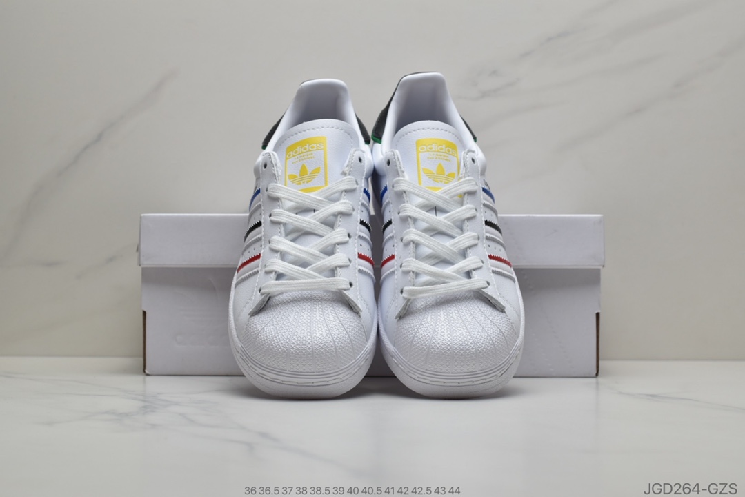 180  Superstar50周年阿迪达斯adidas三叶草 Originals Superstar 多彩 贝壳头经典百搭休闲运动板鞋 FY2325