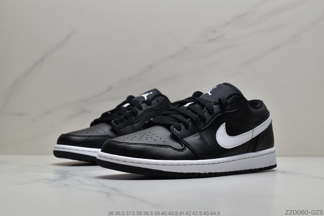 250 公司级 Air Jordan 1 Low 黑白 小熊猫鞋带位置带有 23 标扣AO9944-001