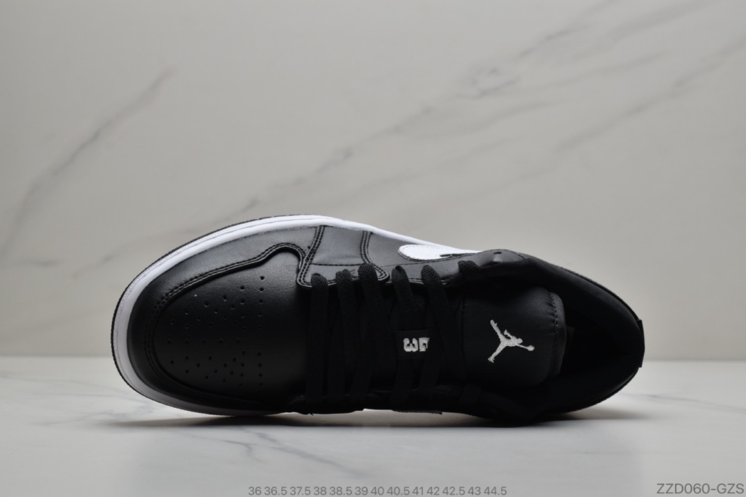 250 公司级 Air Jordan 1 Low 黑白 小熊猫鞋带位置带有 23 标扣AO9944-001