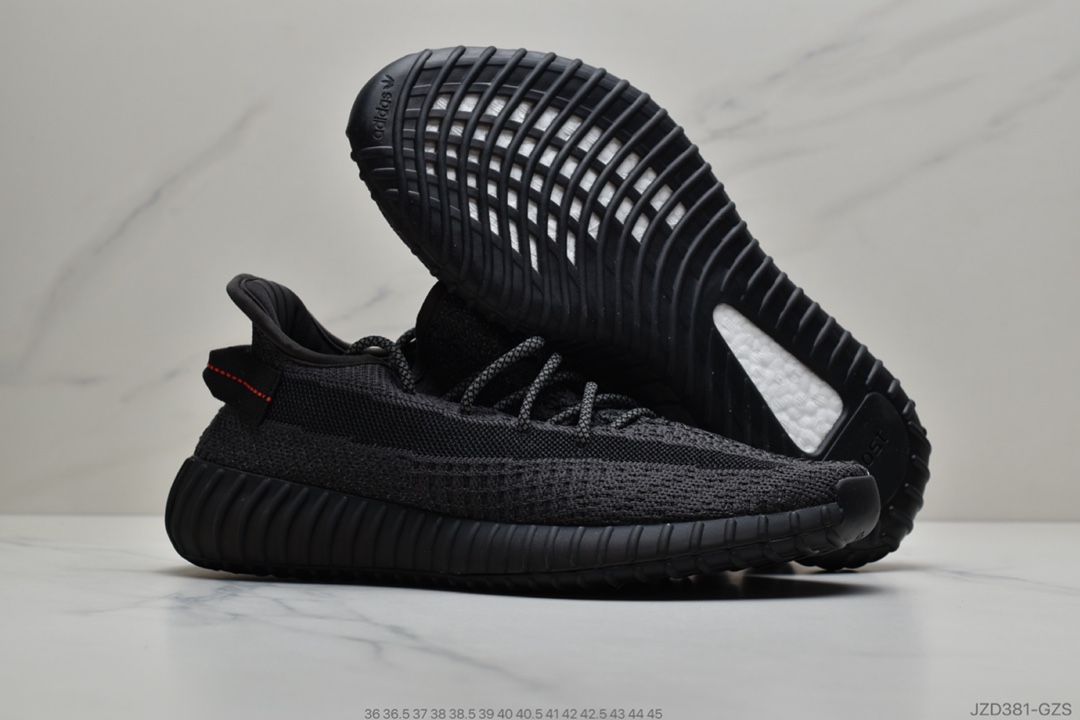 140 公司级阿迪达斯ADIDAS YEEZY BOOST 350 V2”Black/White”百搭便轻爆米花中底休闲运动跑慢鞋 满天星”FZ5000