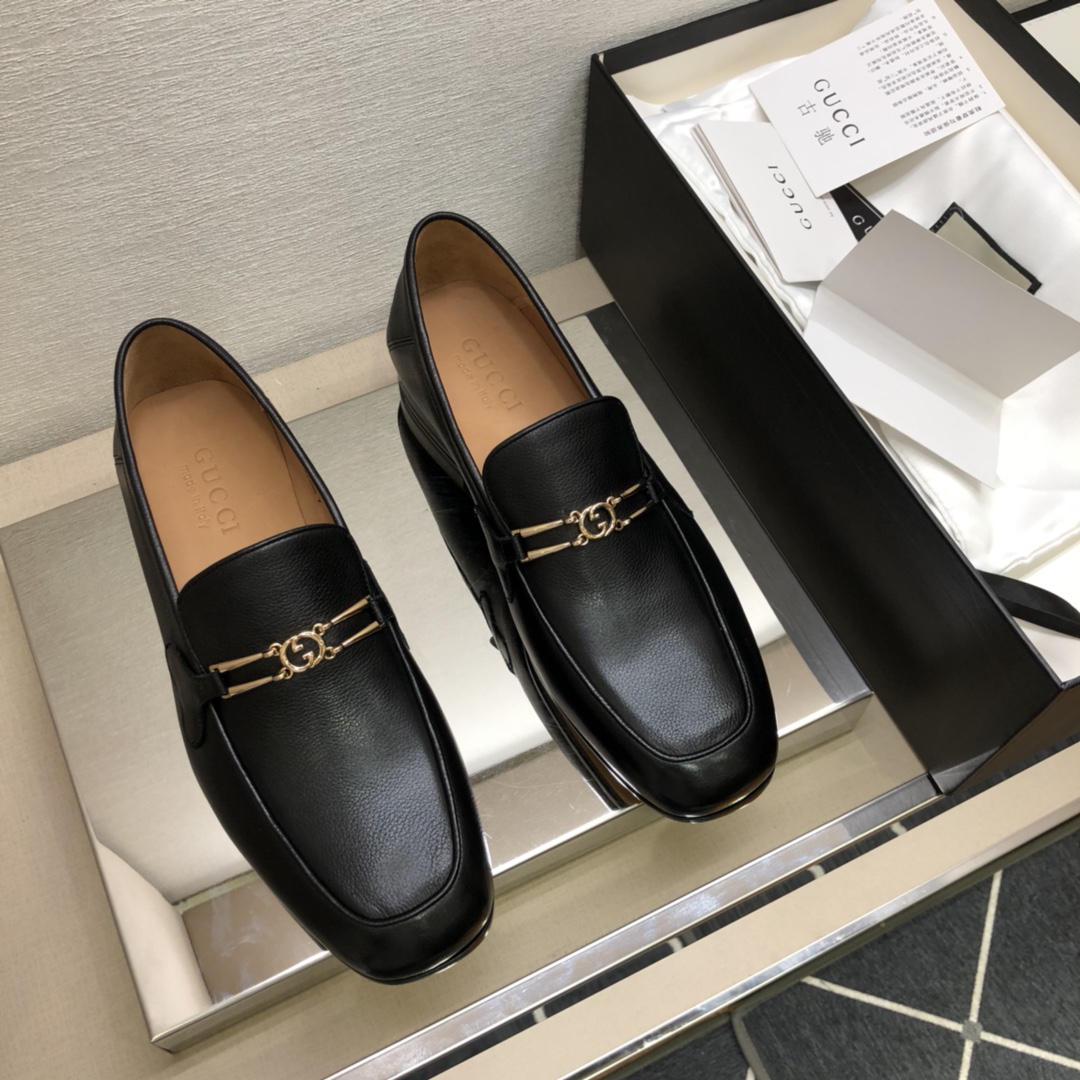 Gucci Skórzane Buty Oxford Skóra cielęca krowia Prawdziwa skóra Fashion