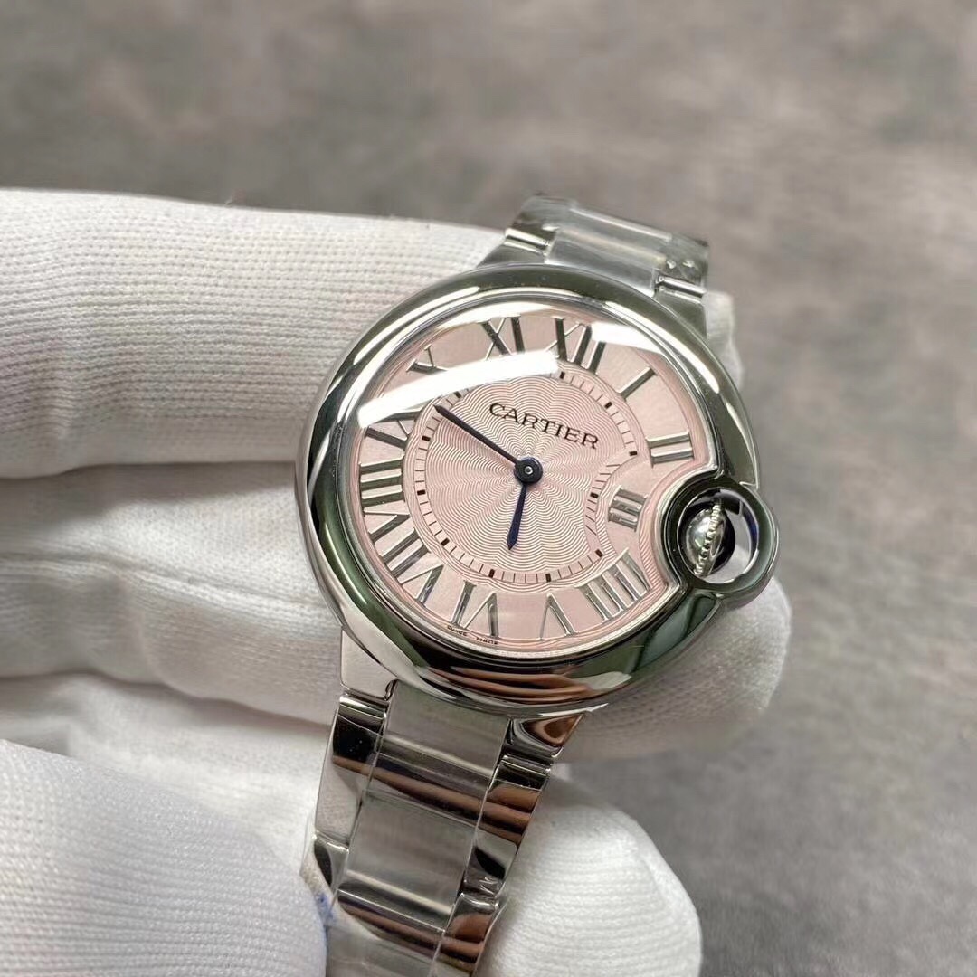 Cartier ka地亚蓝气球中号 36mm女款石英款 亲 认准细节很重要 指针是烧蓝钢指针 玻璃不单单只是蓝宝石