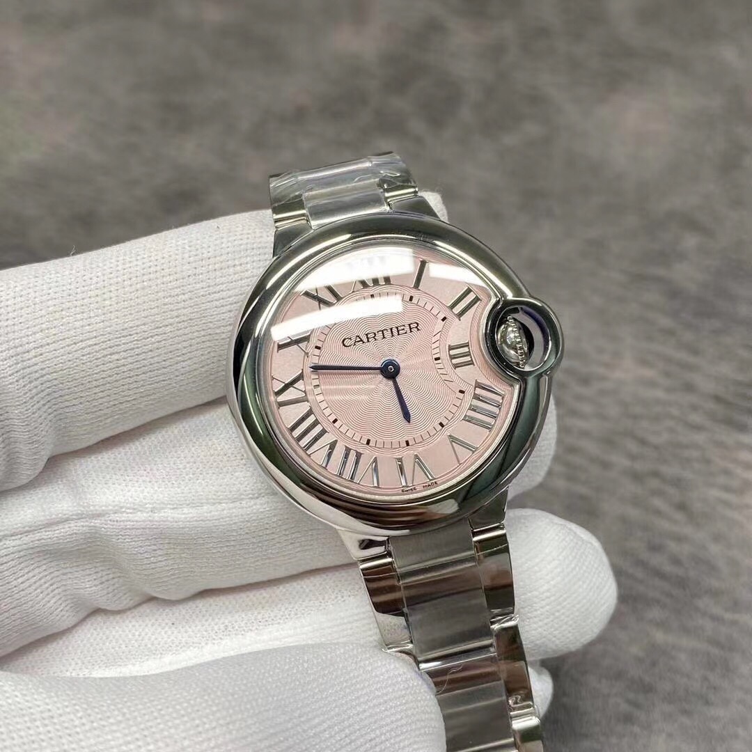 Cartier ka地亚蓝气球中号 36mm女款石英款 亲 认准细节很重要 指针是烧蓝钢指针 玻璃不单单只是蓝宝石