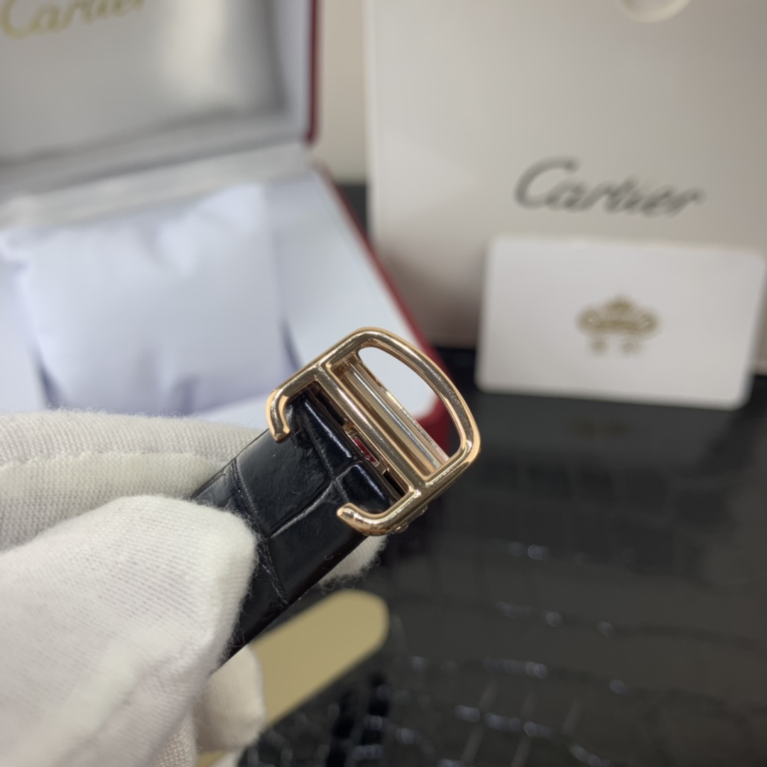 Cartier 皇家 卡地亚山度士系列镶钻女表