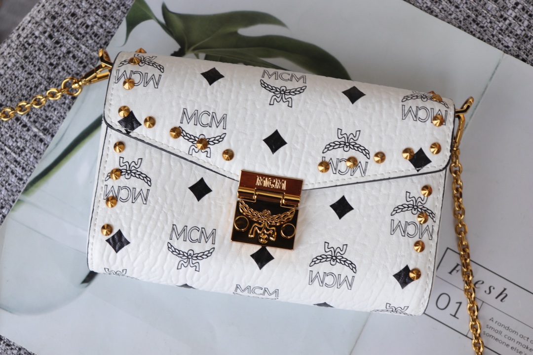 Top quality chain bag series, classic rivet chain bag. Can be worn diagonally, over the shoulder, or in multiple ways. Adjustable chain strap. Sizes: Small 11 x 19 x 4 cm, Medium 14 x 24 x 5 cm. Wholesale price: Small 320, Medium 340. image 1