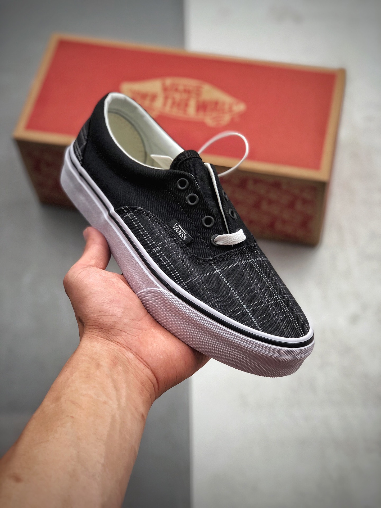 150 万斯 Vans Era 95 经典黑白苏格兰条纹情侣休闲板鞋帆布鞋