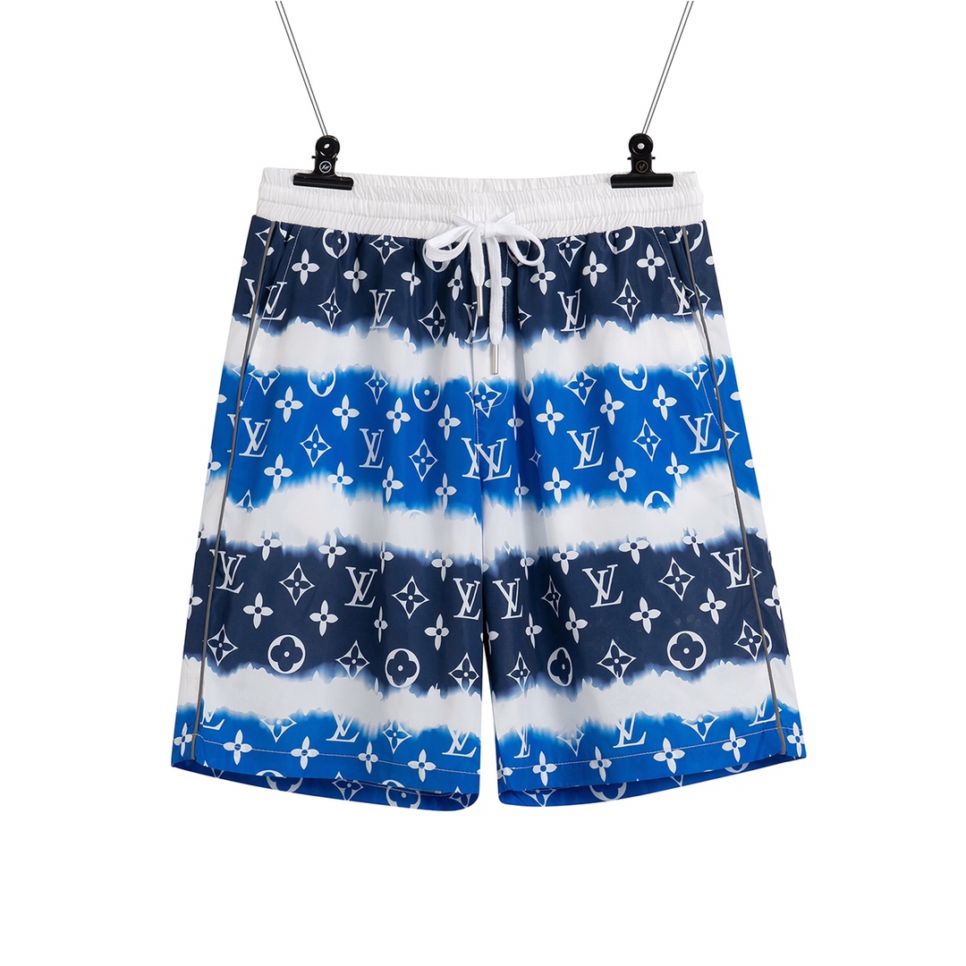 80 lv路易威登20ss官方款海浪元素满印短裤沙滩裤原版购入开版