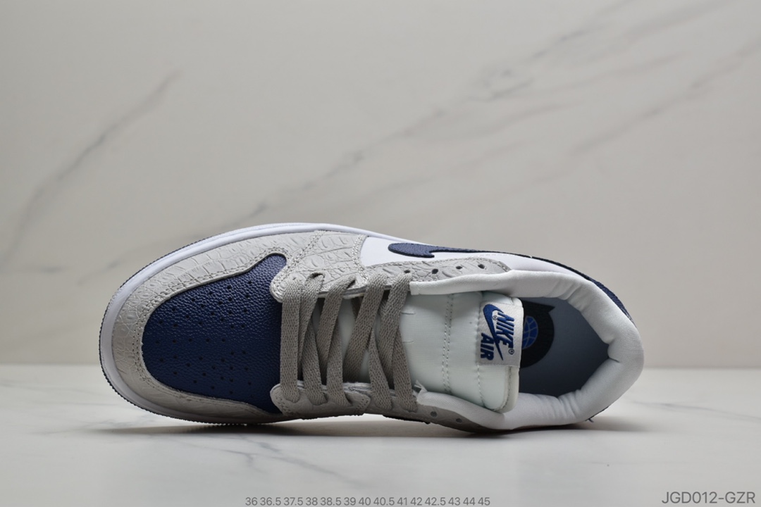 180 公司级Air Jordan AJ1 Low 低帮 蛇纹灰蓝 CW8576-200