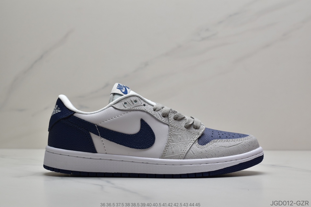 180 公司级Air Jordan AJ1 Low 低帮 蛇纹灰蓝 CW8576-200
