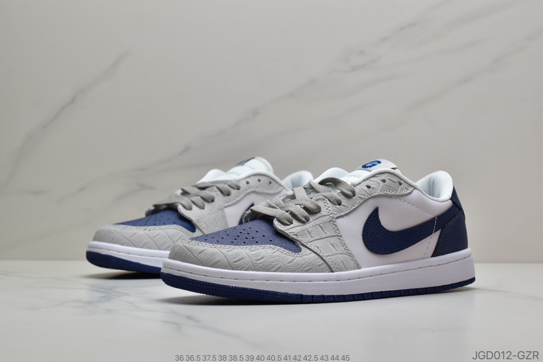 180 公司级Air Jordan AJ1 Low 低帮 蛇纹灰蓝 CW8576-200