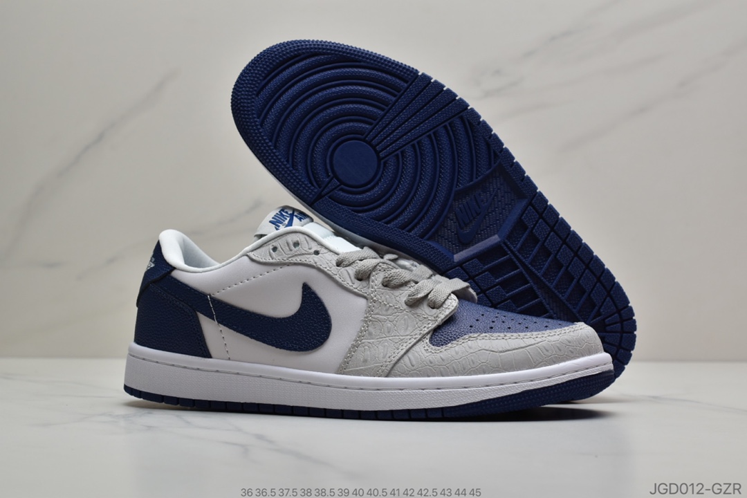 180 公司级Air Jordan AJ1 Low 低帮 蛇纹灰蓝 CW8576-200