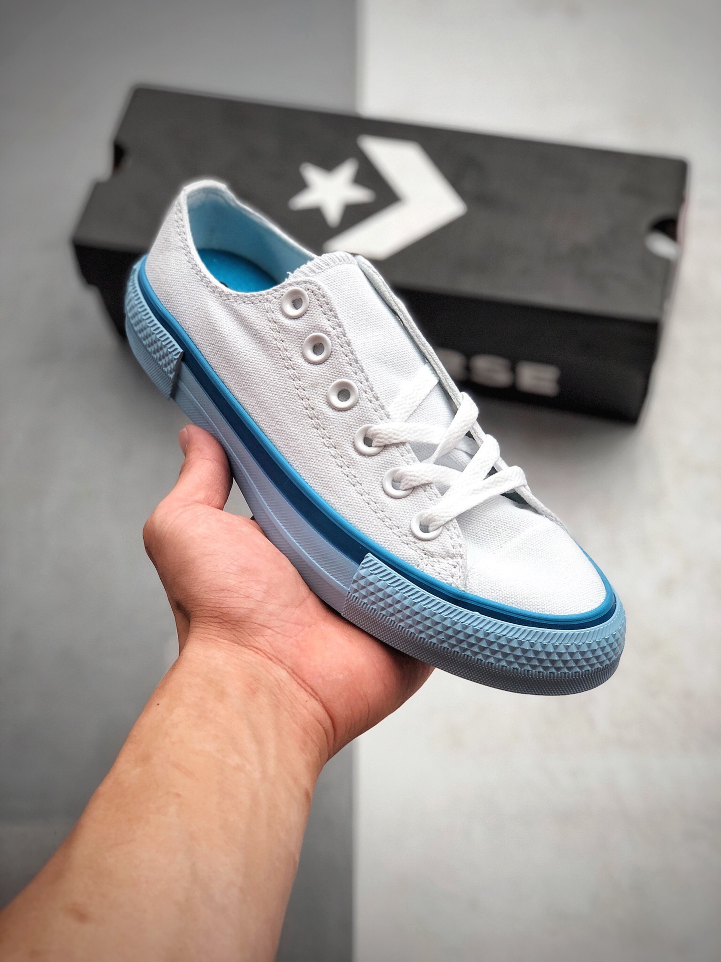 120  小红书爆款 Converse All Star 奶蓝低邦 奶蓝奶蓝的鞋底