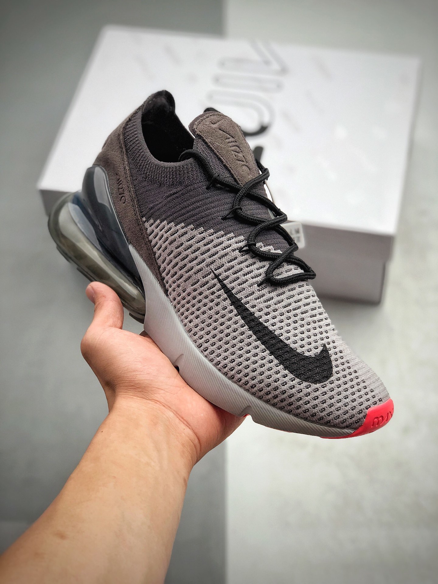 200  Nike Air Max 270 Flyknit宝蓝酒红黑白 针织飞线系列 TFboy王俊凯同款AO1023-004