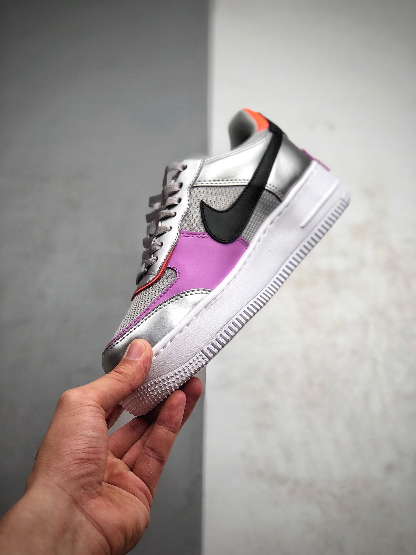 220 真标 空军 马卡龙 解构 银蓝紫色 耐克/Nike WMNS Air Force 1 Shadow全新少女系解构主义设计 CW6030-001