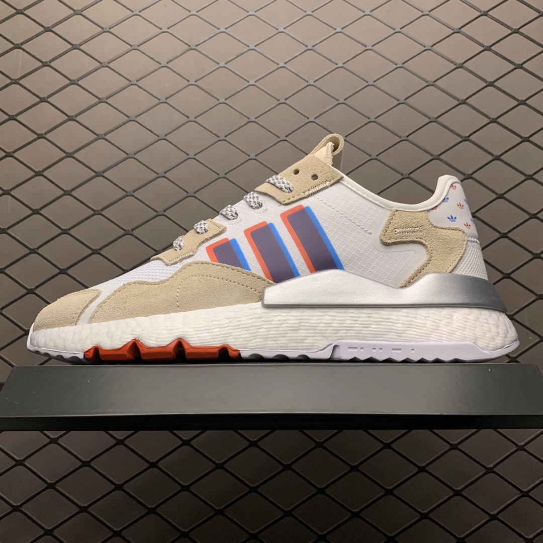 180  阿迪达斯 Nite Jogger Boost夏季网面透气款  夜行者真爆大底复古跑鞋 FY3233