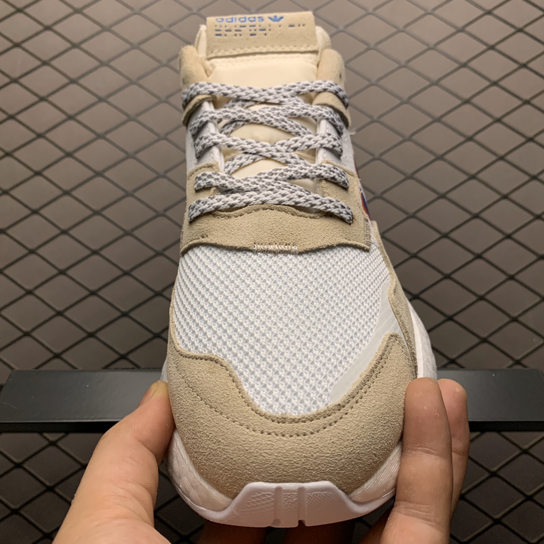 180  阿迪达斯 Nite Jogger Boost夏季网面透气款  夜行者真爆大底复古跑鞋 FY3233