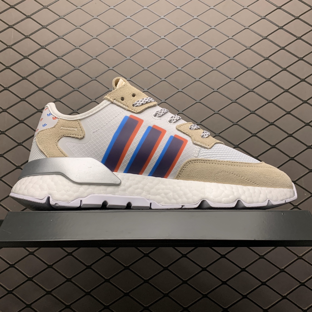 180  阿迪达斯 Nite Jogger Boost夏季网面透气款  夜行者真爆大底复古跑鞋 FY3233