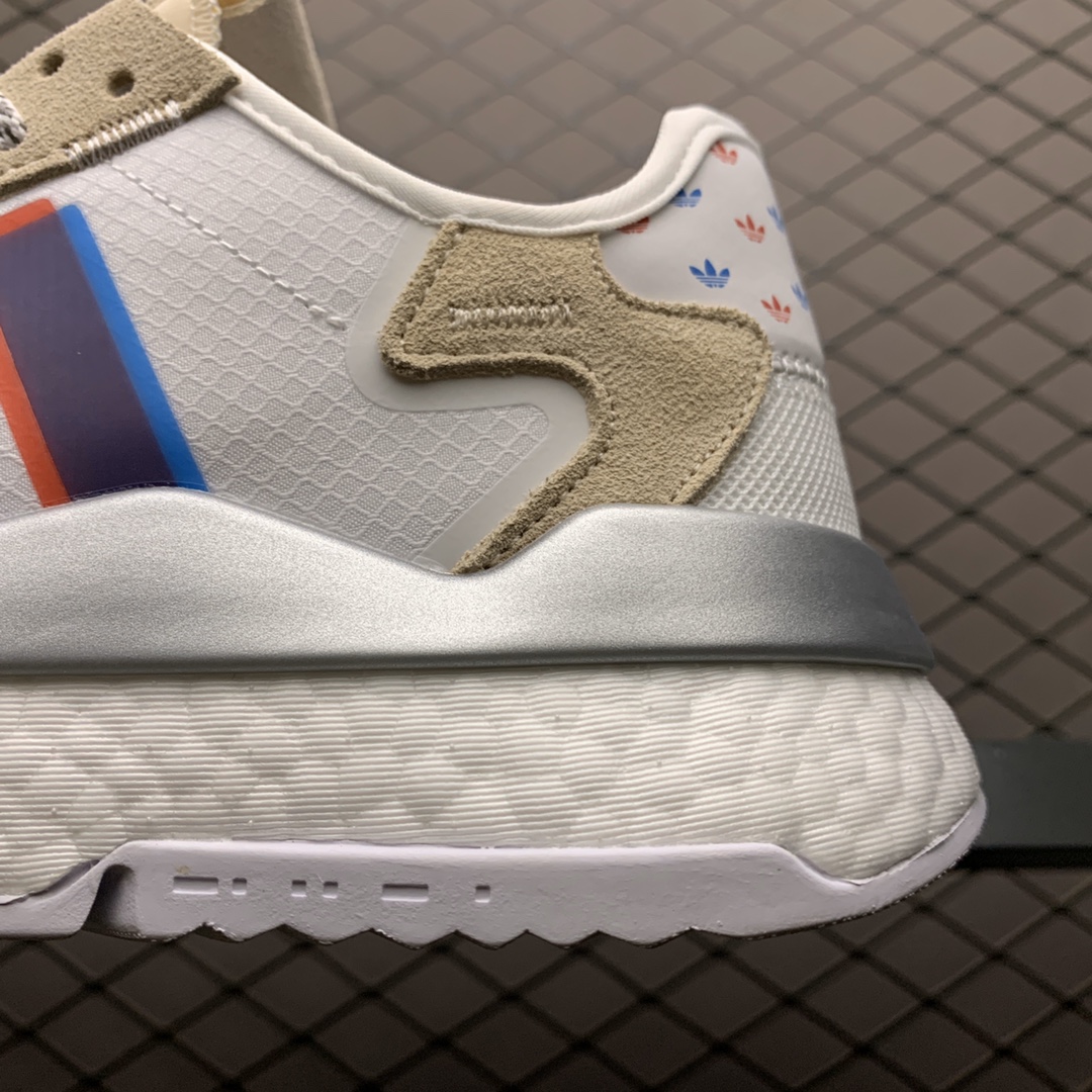 180  阿迪达斯 Nite Jogger Boost夏季网面透气款  夜行者真爆大底复古跑鞋 FY3233