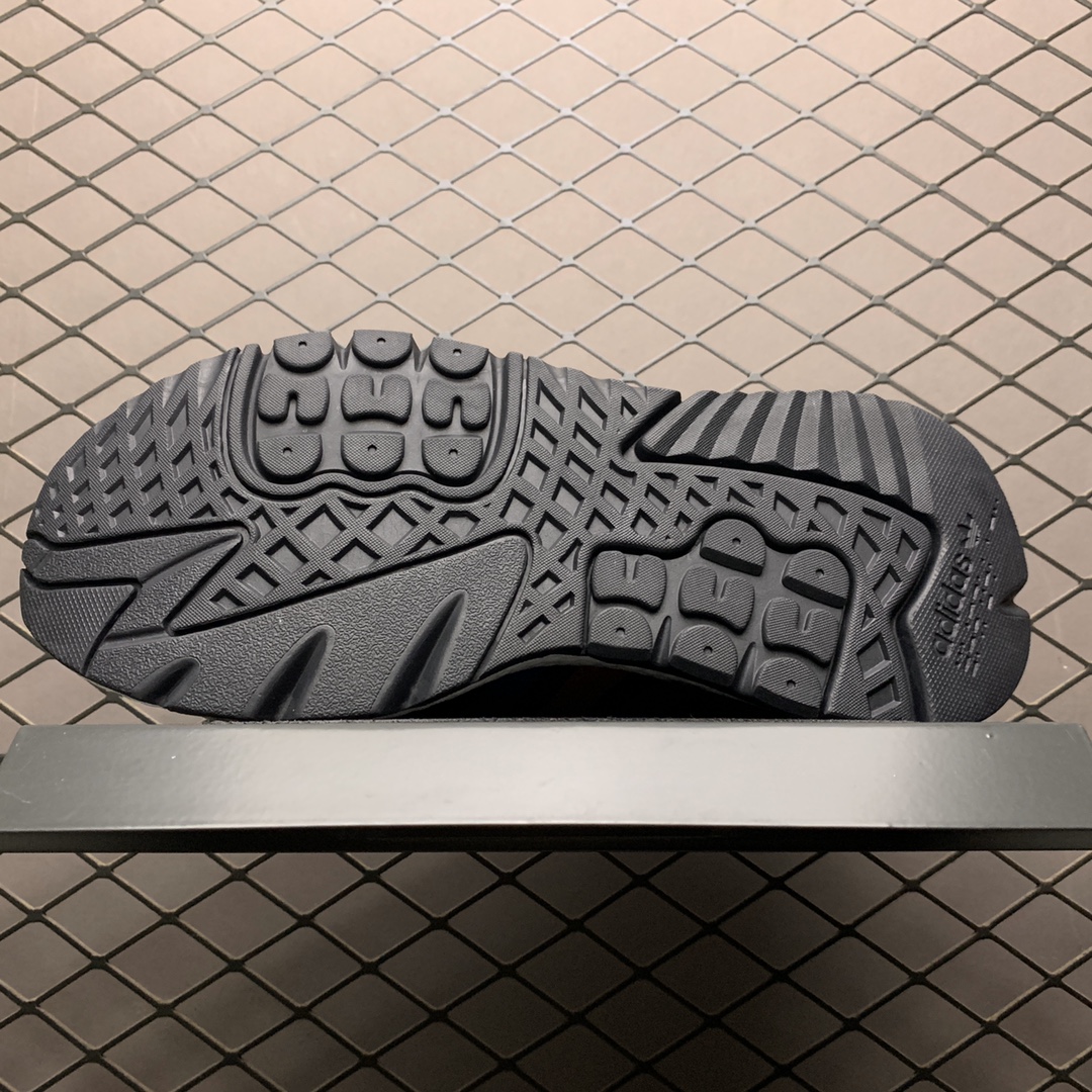 180 Adidas  Nite Jogger Boost夏季网面透气款  夜行者真爆大底复古跑鞋 FV3585