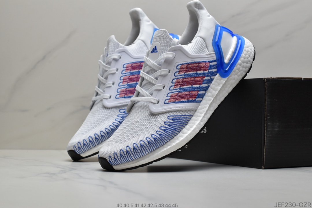 155 公司级 阿迪达斯/Adidas  阿迪UB20跑鞋 黑靛蓝Adidas Ultra Boost 20 Consortium   货号：EG1341