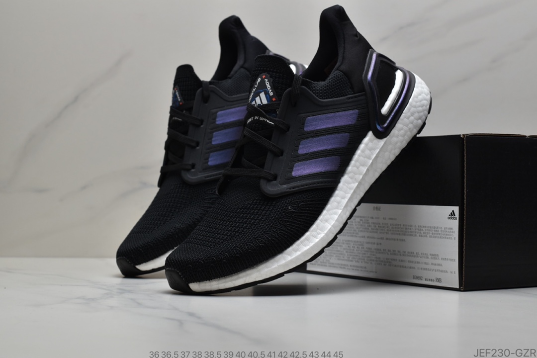 155 公司级 阿迪达斯/Adidas  阿迪UB20跑鞋 黑靛蓝Adidas Ultra Boost 20 Consortium   货号：EG1341
