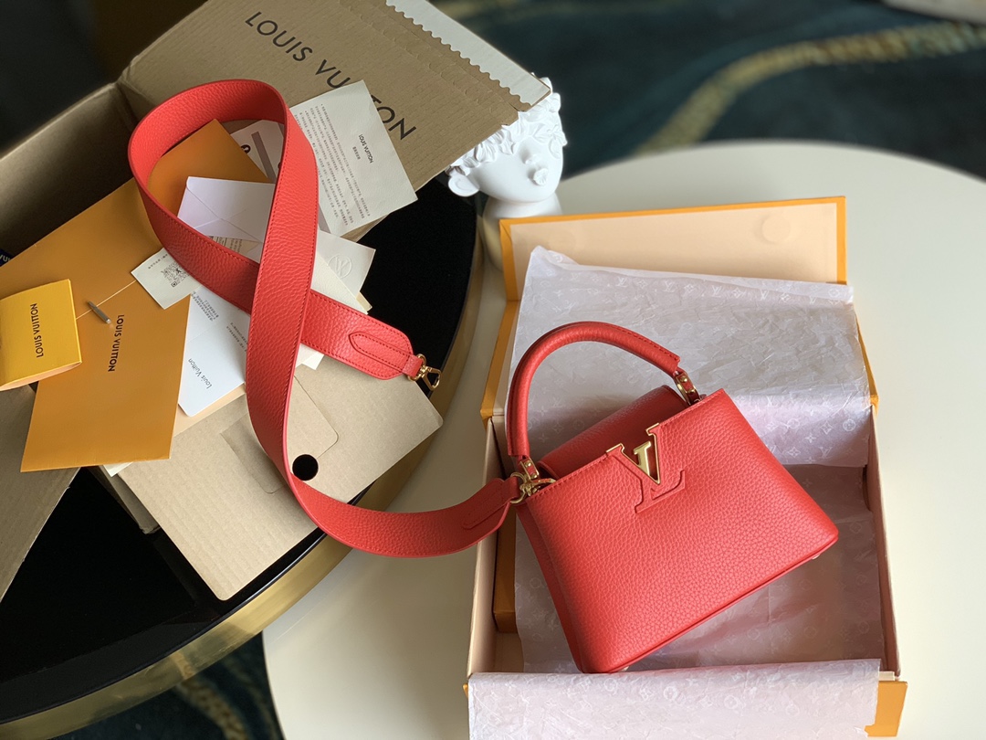 Louis Vuitton LV Capucines Bags Handbags Gold Taurillon Mini M96467