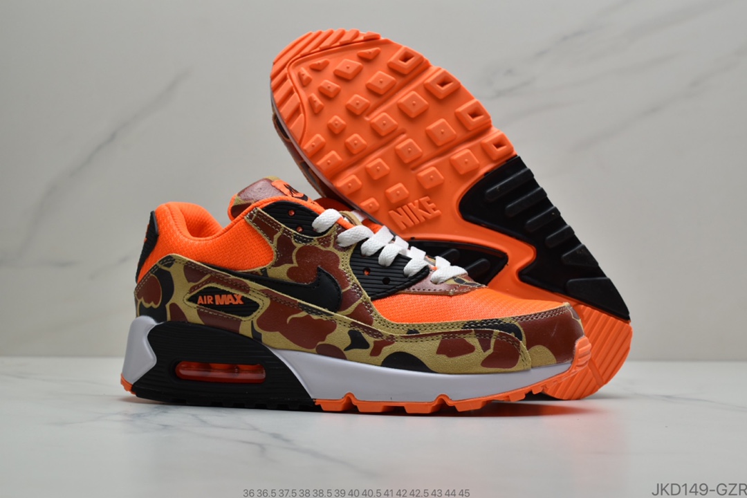 160 公司级耐克 NIKE  Air Max 90 Essential SP”Reverse Duck Camo”复古气垫百搭休闲运动慢跑鞋“白黄迷彩” 货号:CW6024