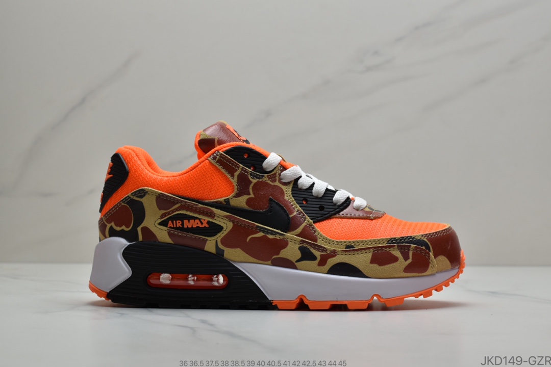 160 公司级耐克 NIKE  Air Max 90 Essential SP”Reverse Duck Camo”复古气垫百搭休闲运动慢跑鞋“白黄迷彩” 货号:CW6024