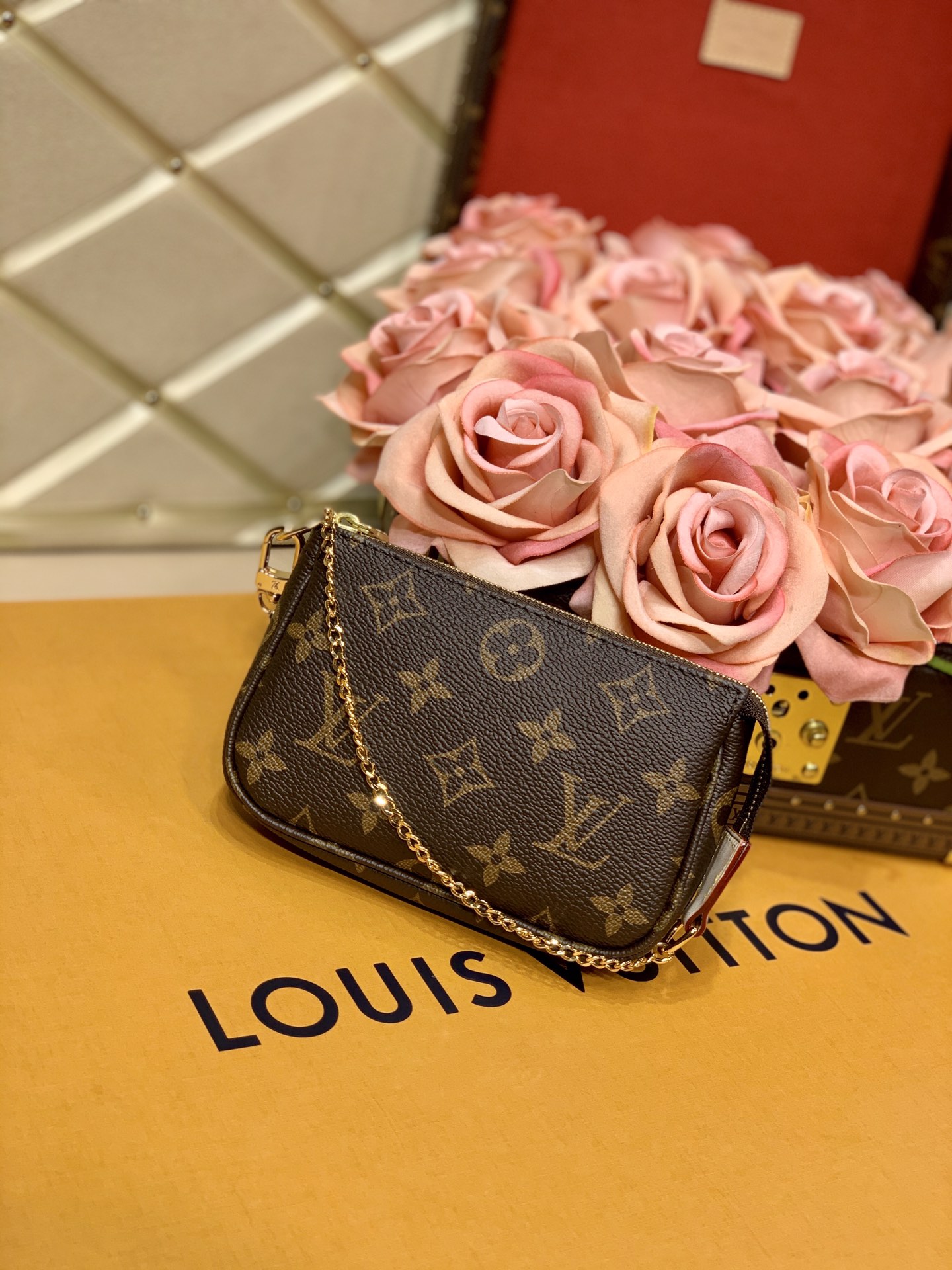 Louis Vuitton LV Mini Pochette Accessoires M58009老花